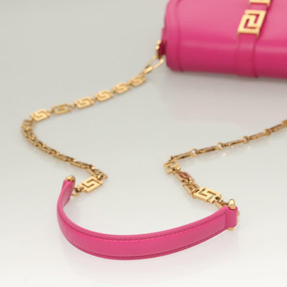 Versace Pink Leather Greca Goddess
