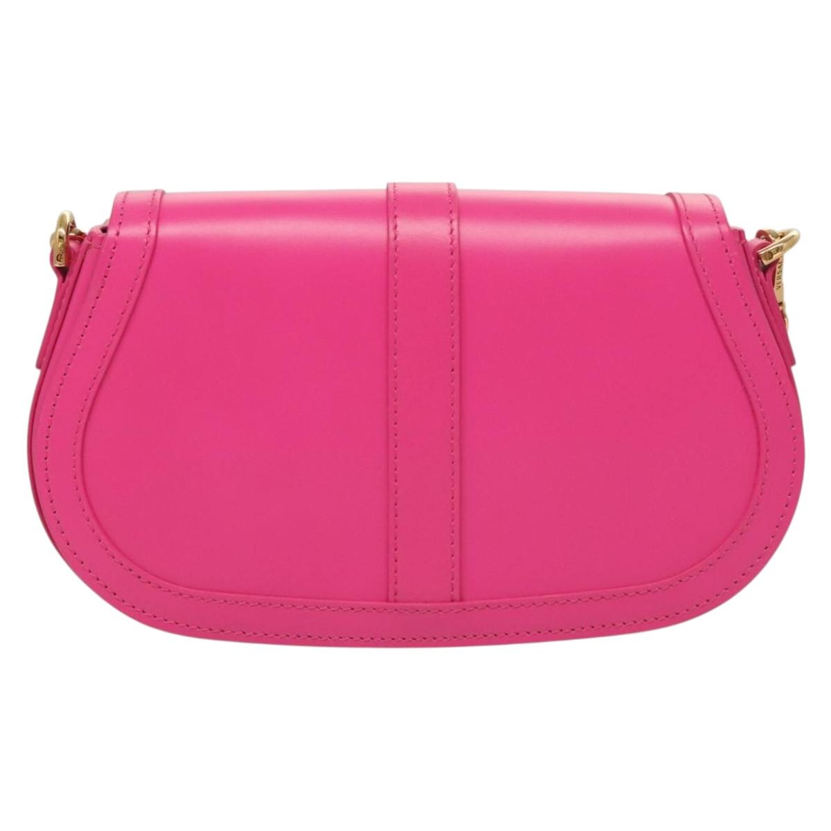 Versace Pink Leather Greca Goddess