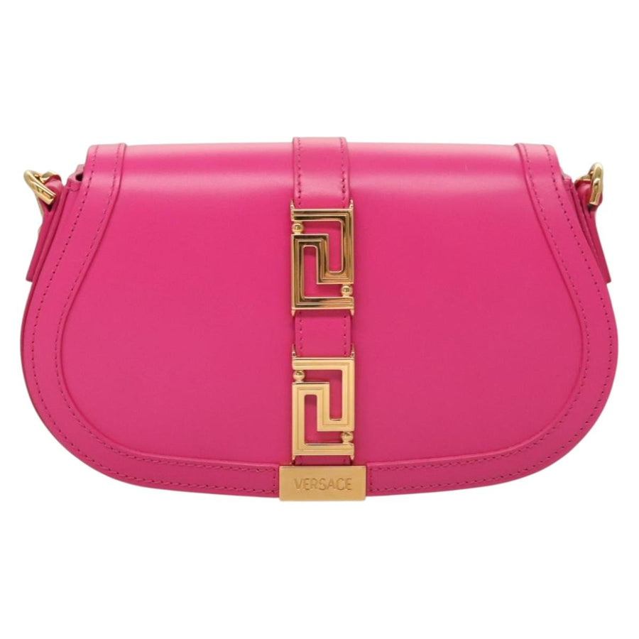 Versace Pink Leather Greca Goddess