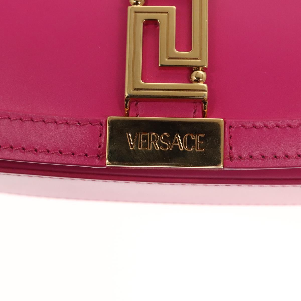Versace Pink Leather Greca Goddess