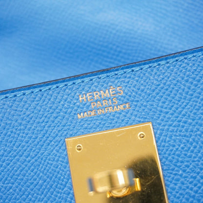Hermès Blue Leather Kelly 32