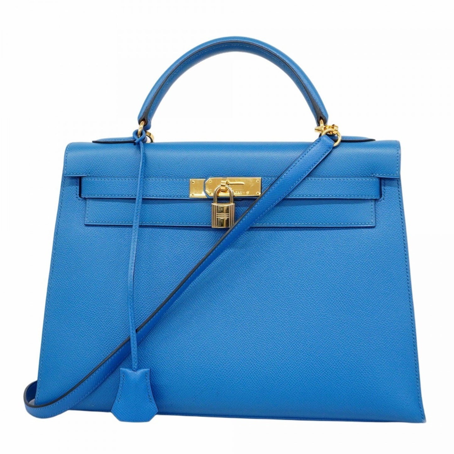Hermès Blue Leather Kelly 32