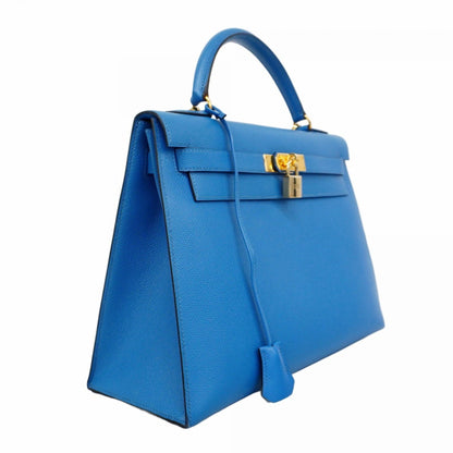 Hermès Blue Leather Kelly 32