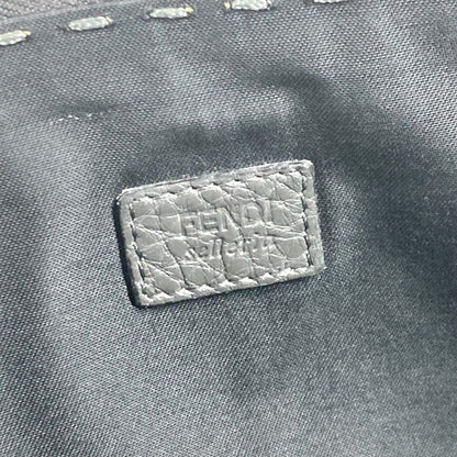 Fendi Gray Leather Selleria