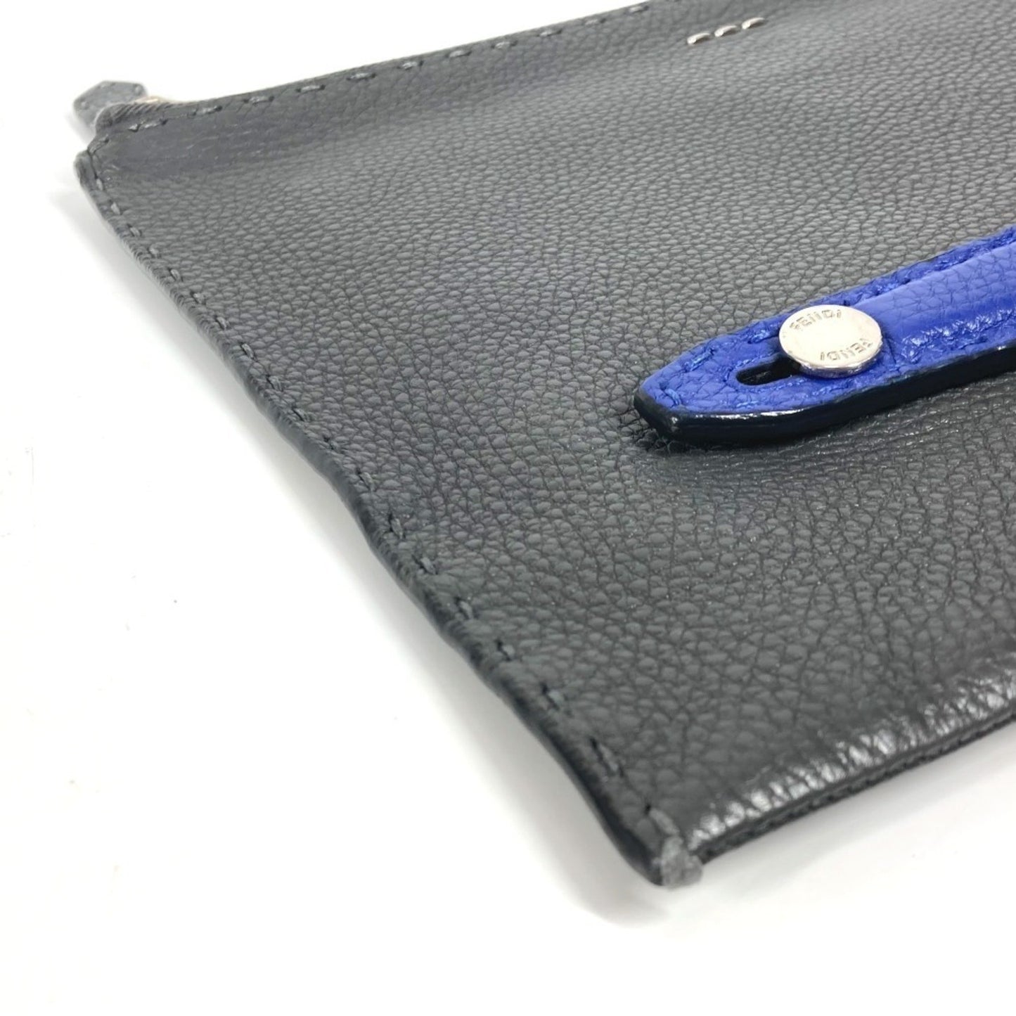Fendi Gray Leather Selleria