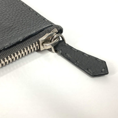 Fendi Gray Leather Selleria