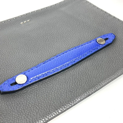 Fendi Gray Leather Selleria