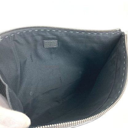 Fendi Gray Leather Selleria