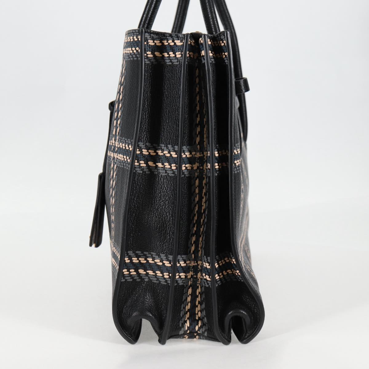 Miu Miu Black Leather Madras