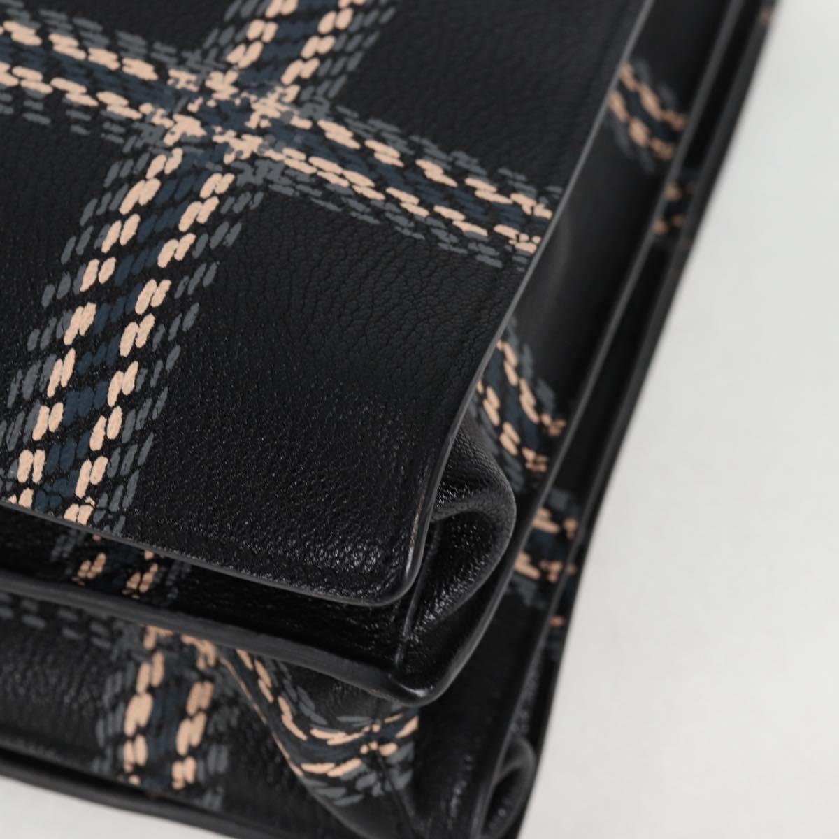 Miu Miu Black Leather Madras