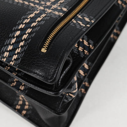 Miu Miu Black Leather Madras