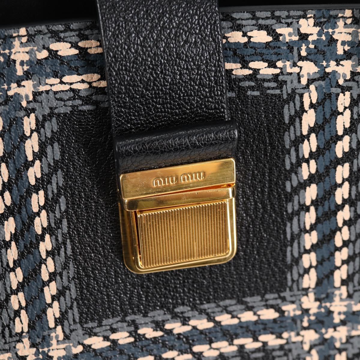 Miu Miu Black Leather Madras