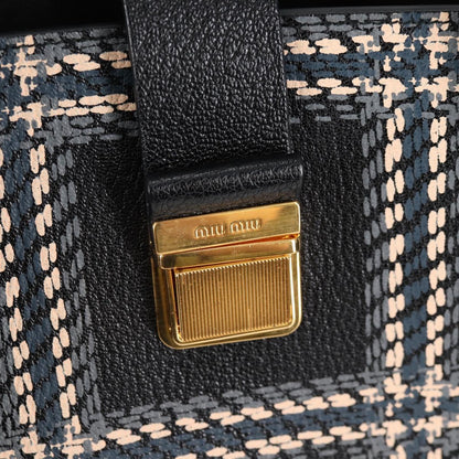 Miu Miu Black Leather Madras