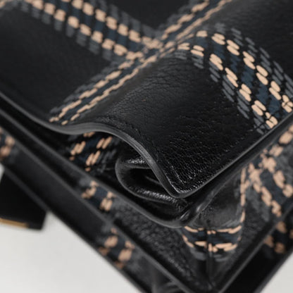 Miu Miu Black Leather Madras
