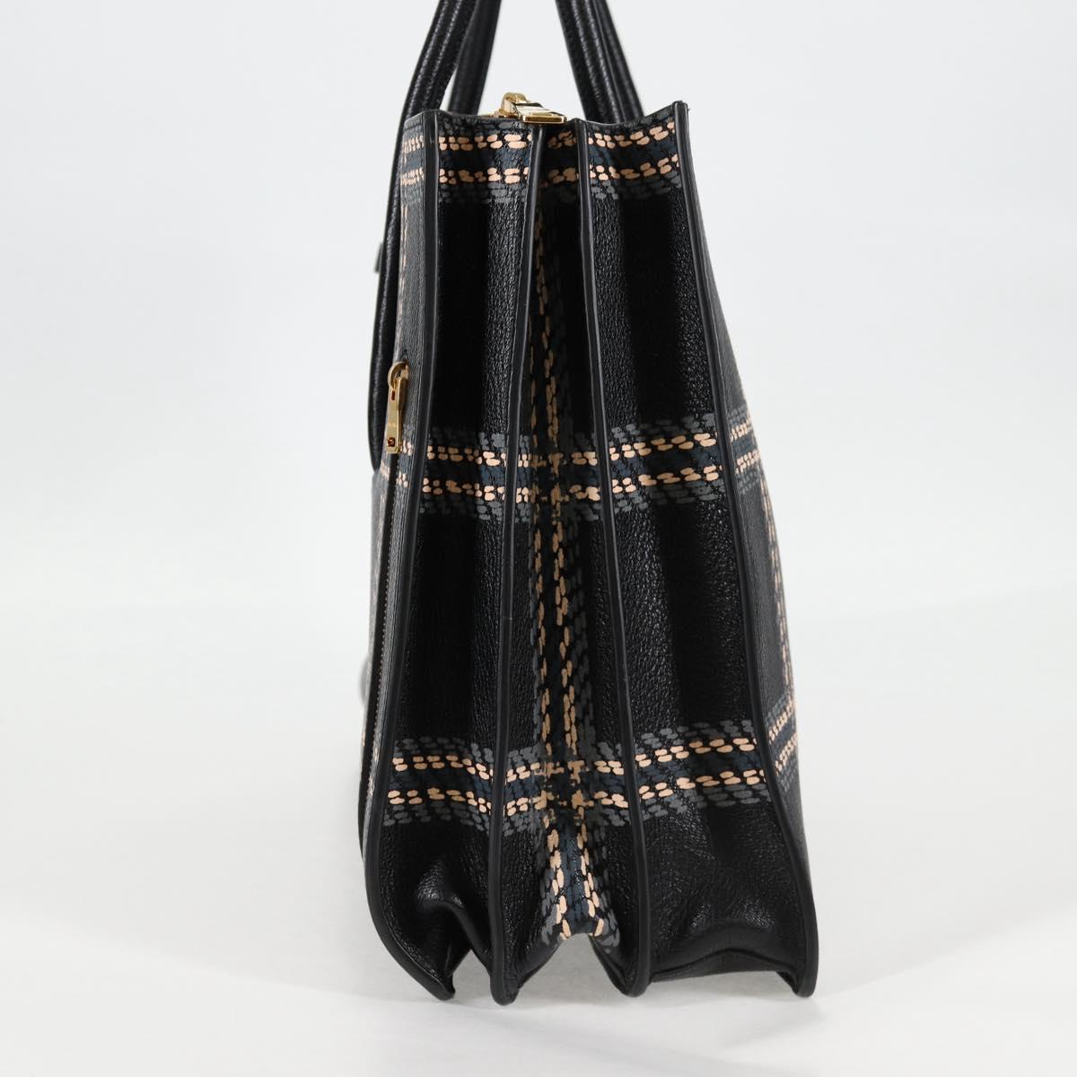 Miu Miu Black Leather Madras