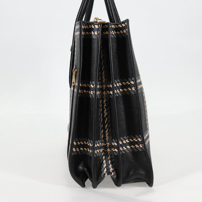 Miu Miu Black Leather Madras
