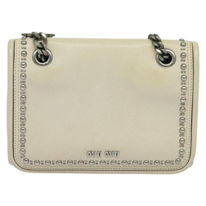 Miu Miu White Leather --