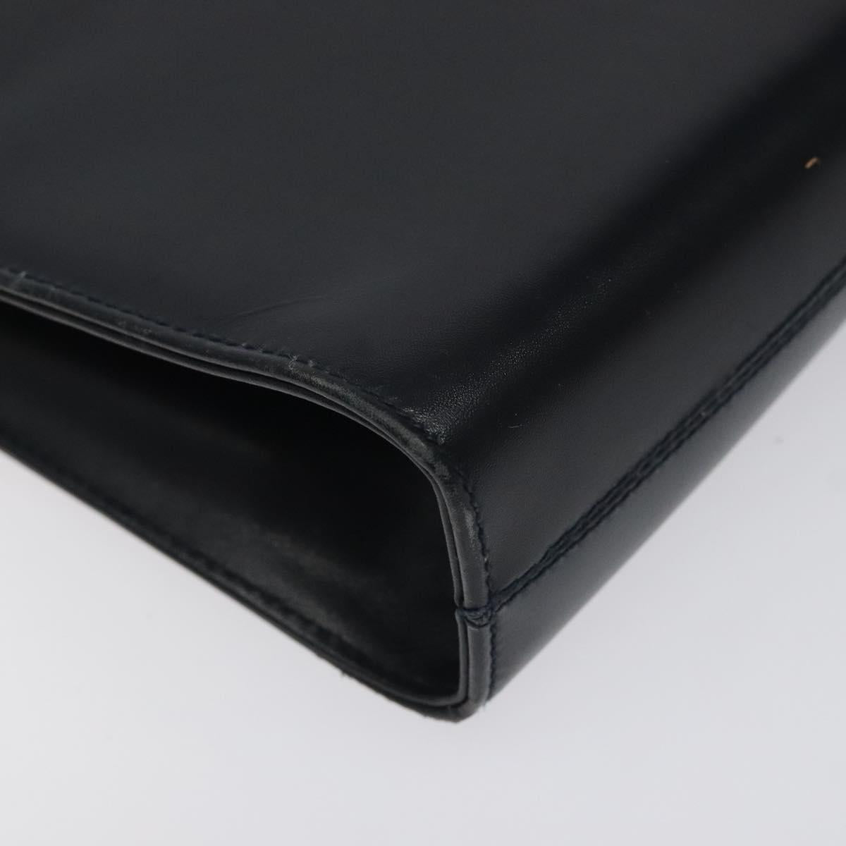 Salvatore Ferragamo Black Leather Gancini