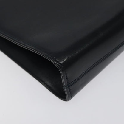 Salvatore Ferragamo Black Leather Gancini