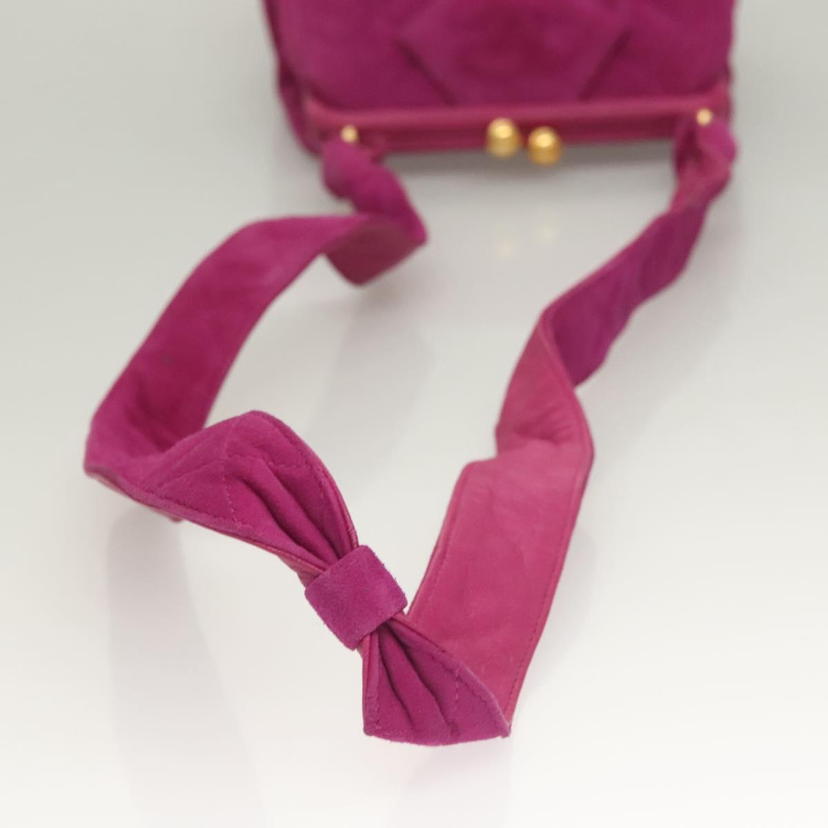 Chanel Purple Suede Coco Mark
