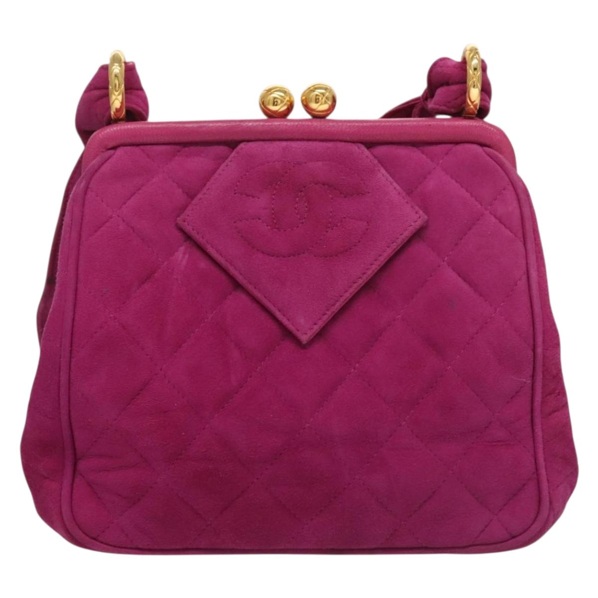 Chanel Purple Suede Coco Mark