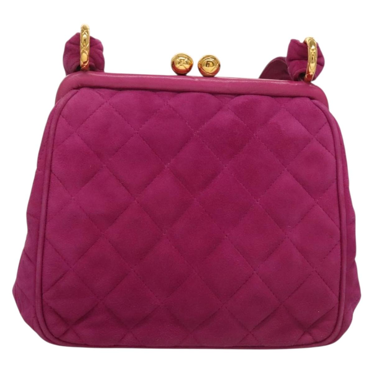 Chanel Purple Suede Coco Mark