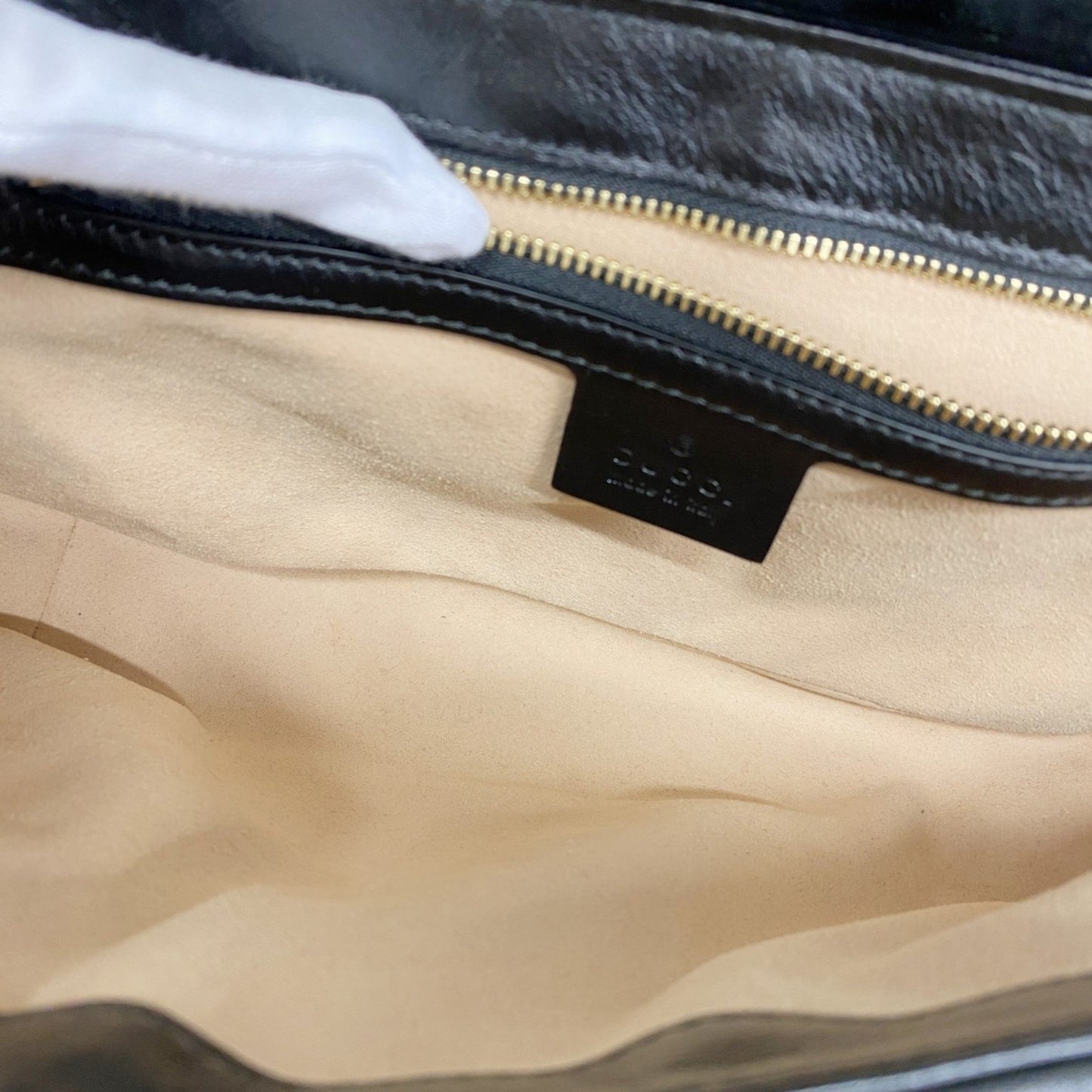 Gucci Brown Canvas, Leather Gg Marmont