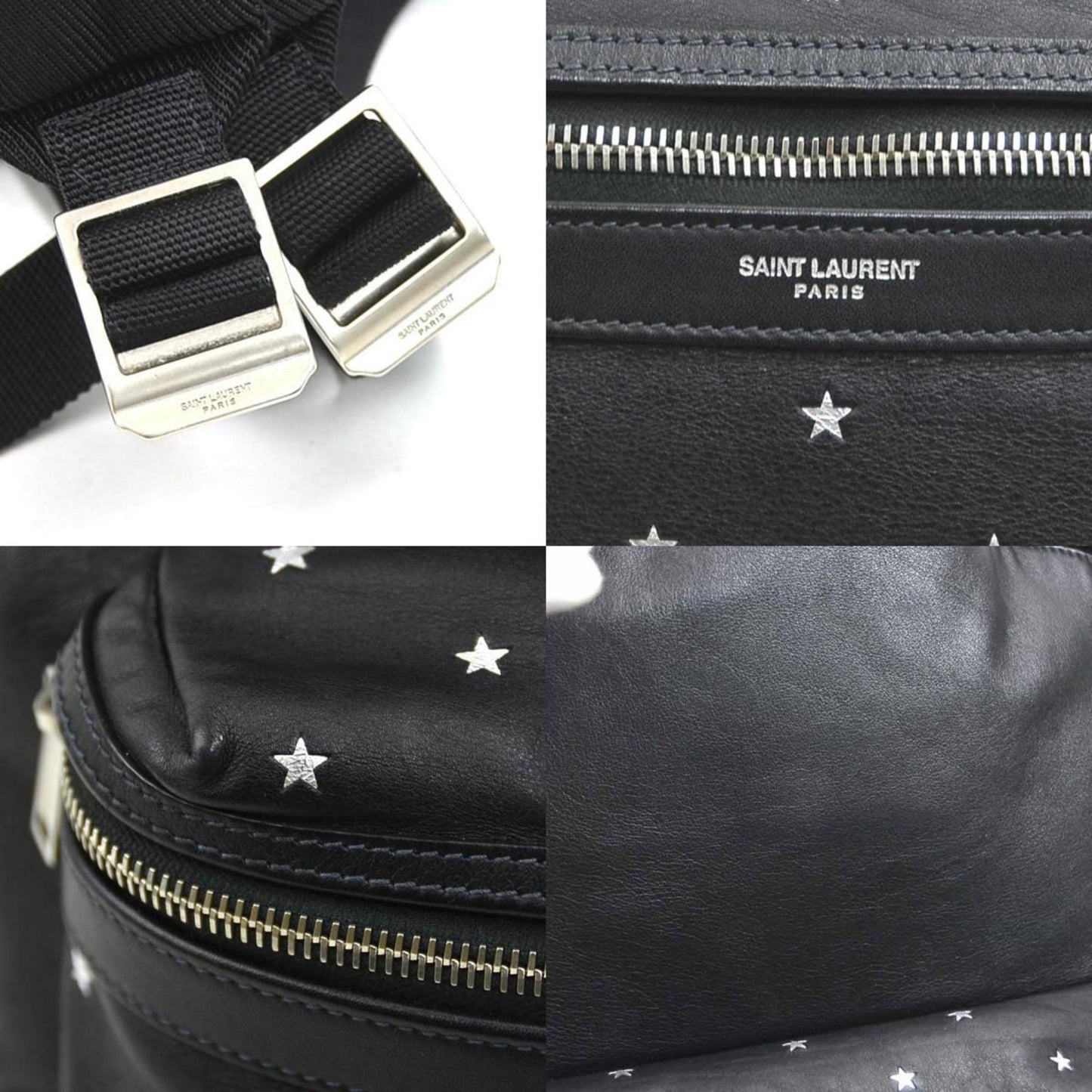 Saint Laurent Black Leather City Backpack