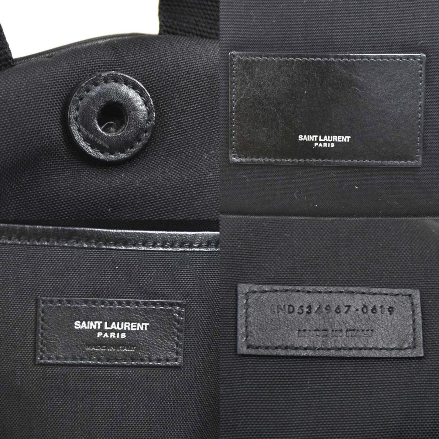 Saint Laurent Black Leather City Backpack