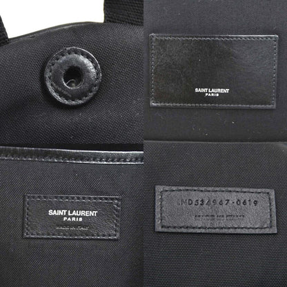 Saint Laurent Black Leather City Backpack