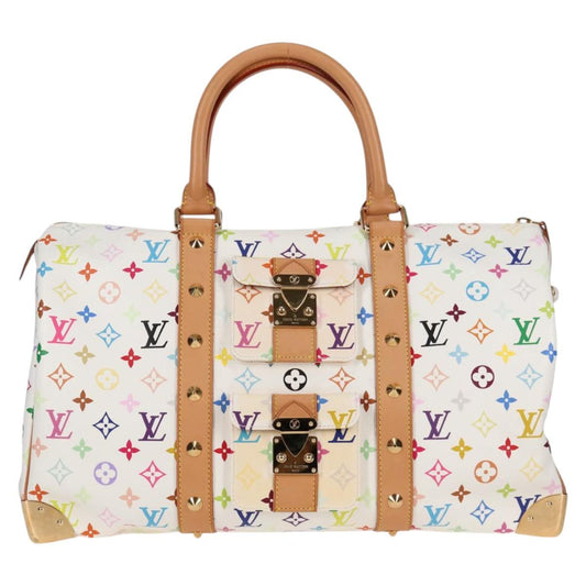 Louis Vuitton White Canvas Keepall 45