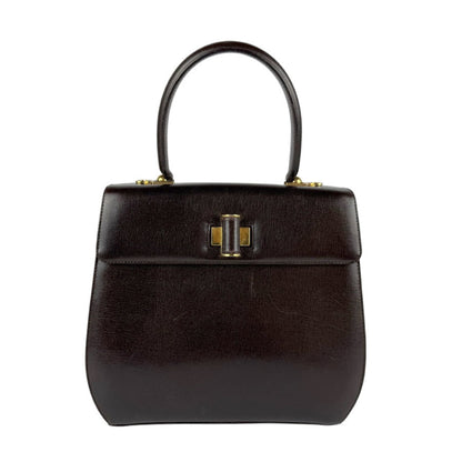 Salvatore Ferragamo Brown Leather Shoulder