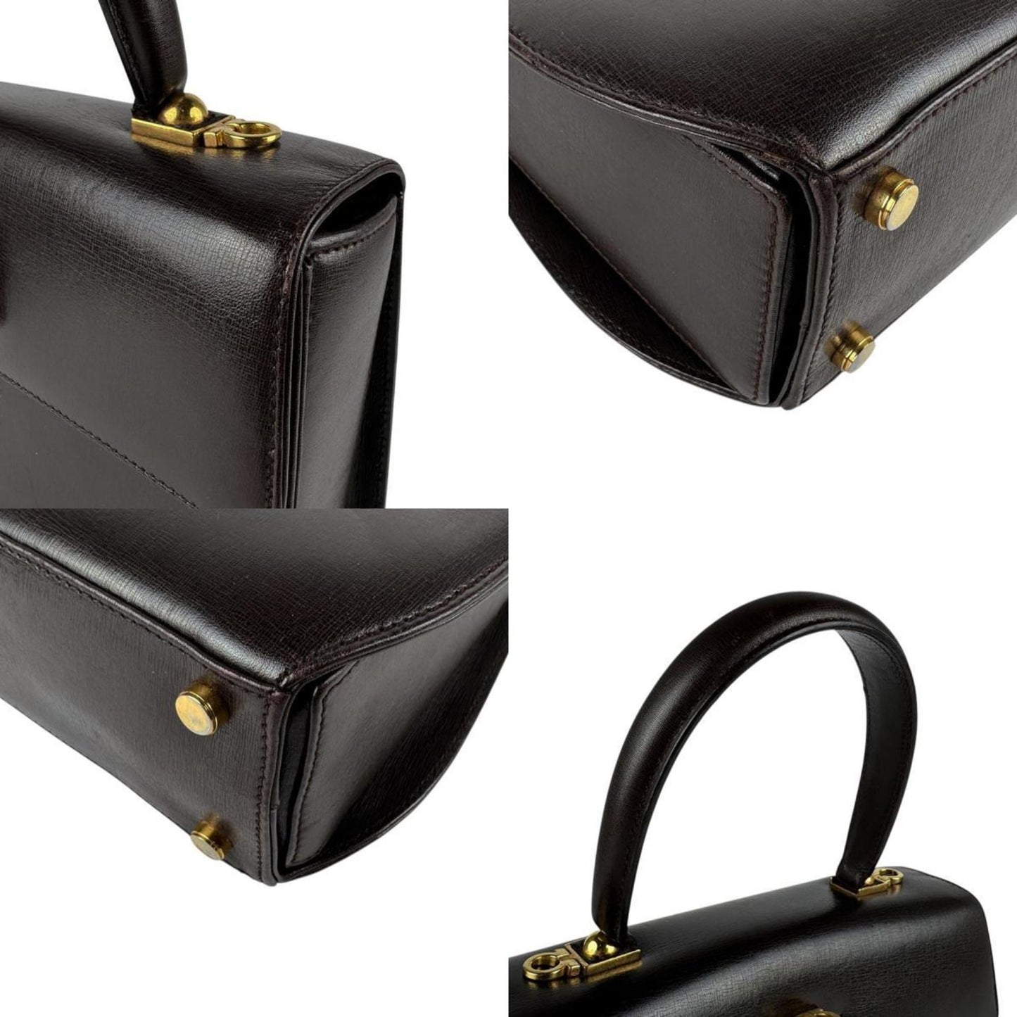 Salvatore Ferragamo Brown Leather Shoulder