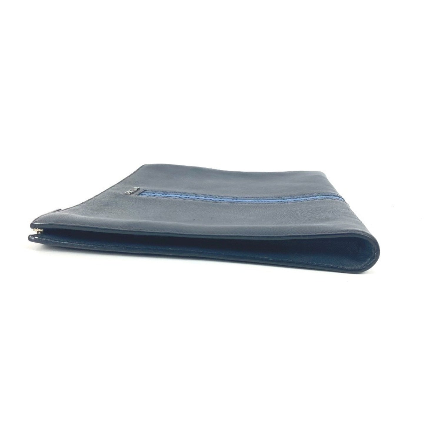 Prada Blue Leather Saffiano