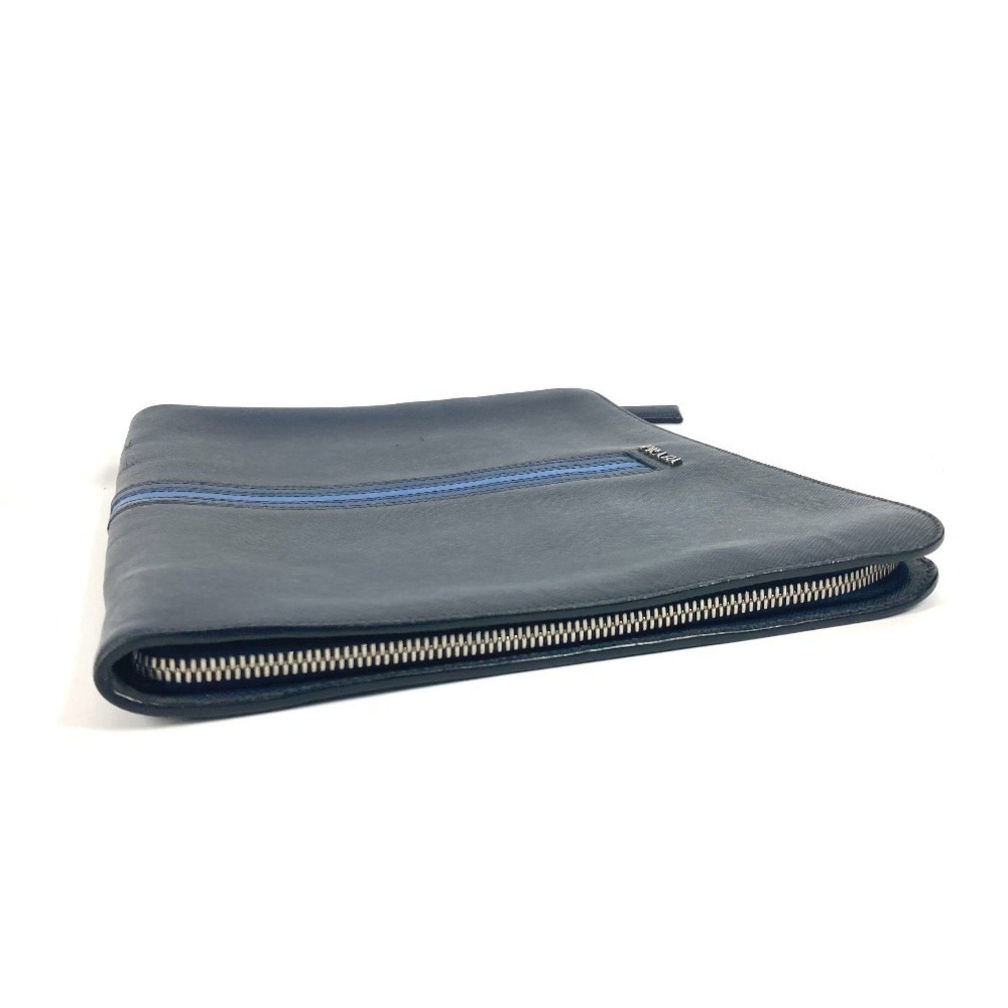 Prada Blue Leather Saffiano