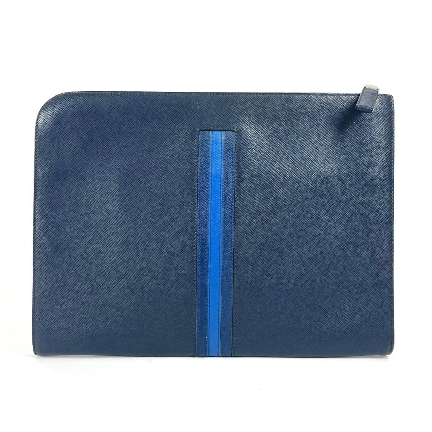 Prada Blue Leather Saffiano
