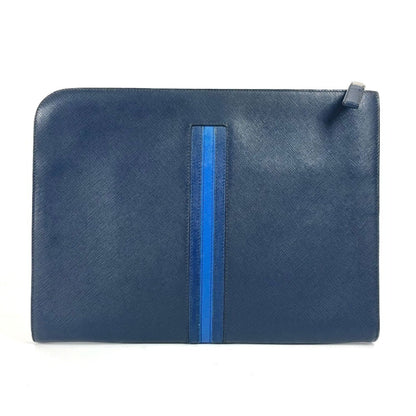 Prada Blue Leather Saffiano