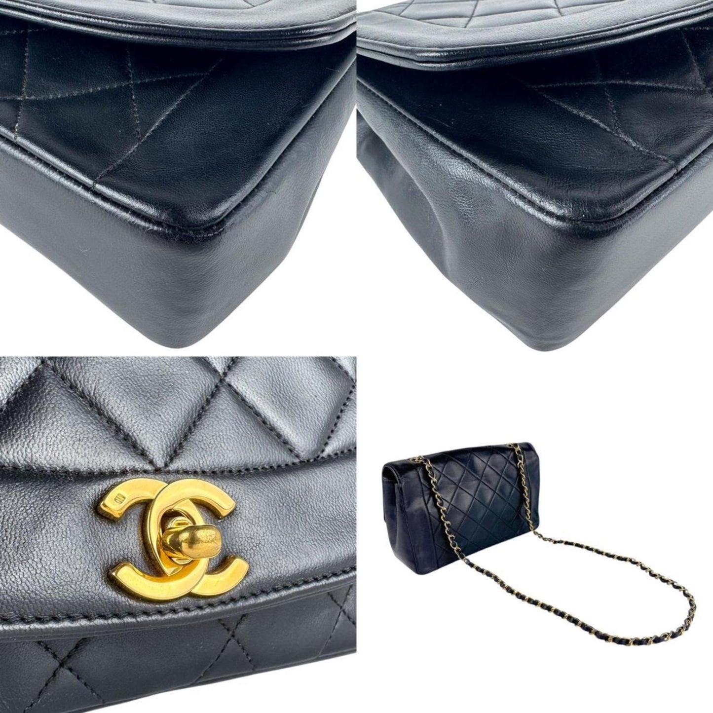 Chanel Black Leather Diana