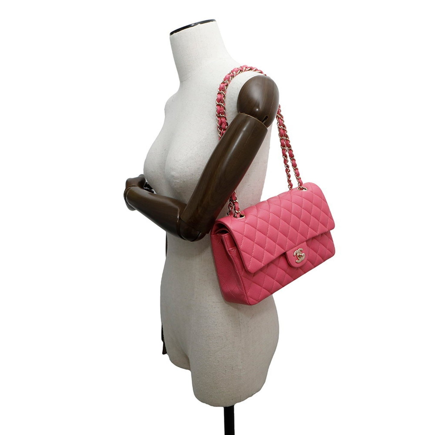 Chanel Pink Leather Timeless