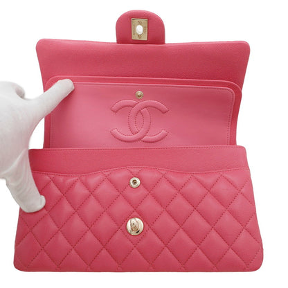 Chanel Pink Leather Timeless