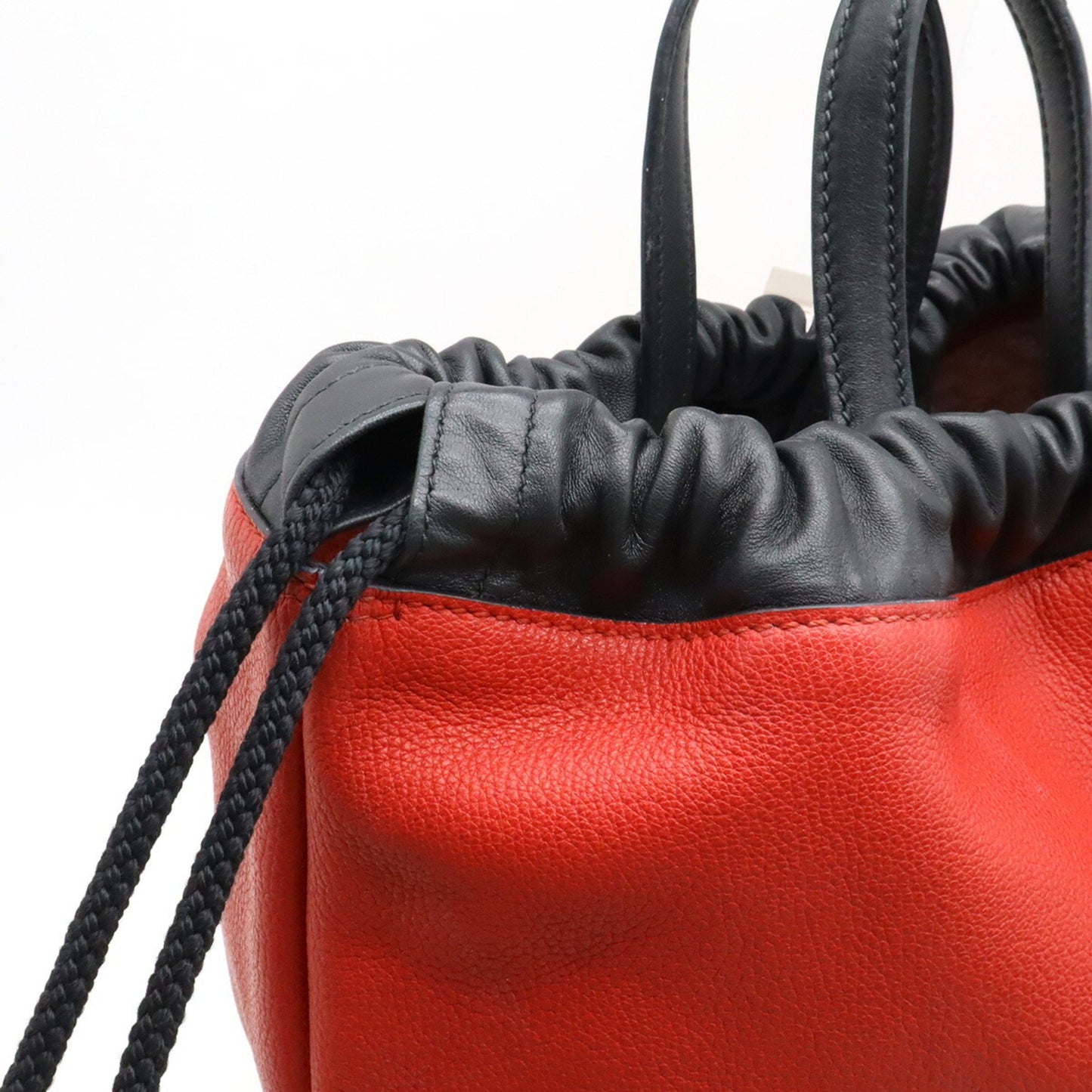 Gucci Red Leather Logo Print