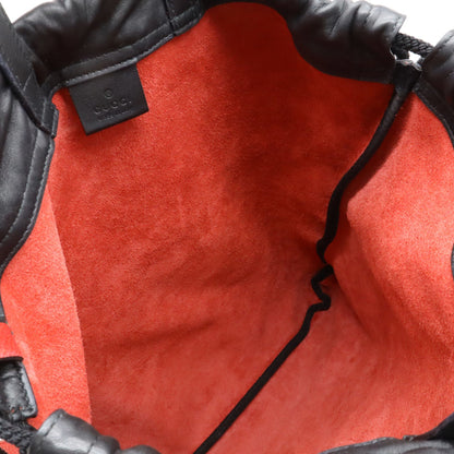 Gucci Red Leather Logo Print