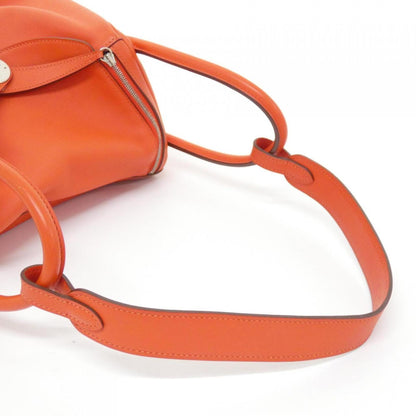 Hermès Orange Leather Lindy