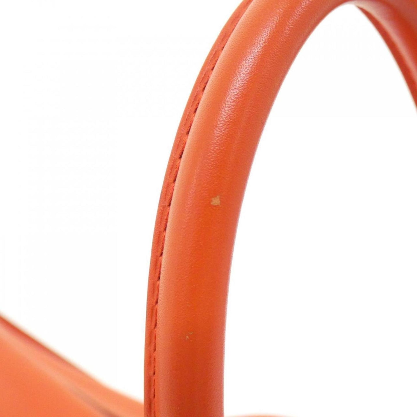 Hermès Orange Leather Lindy