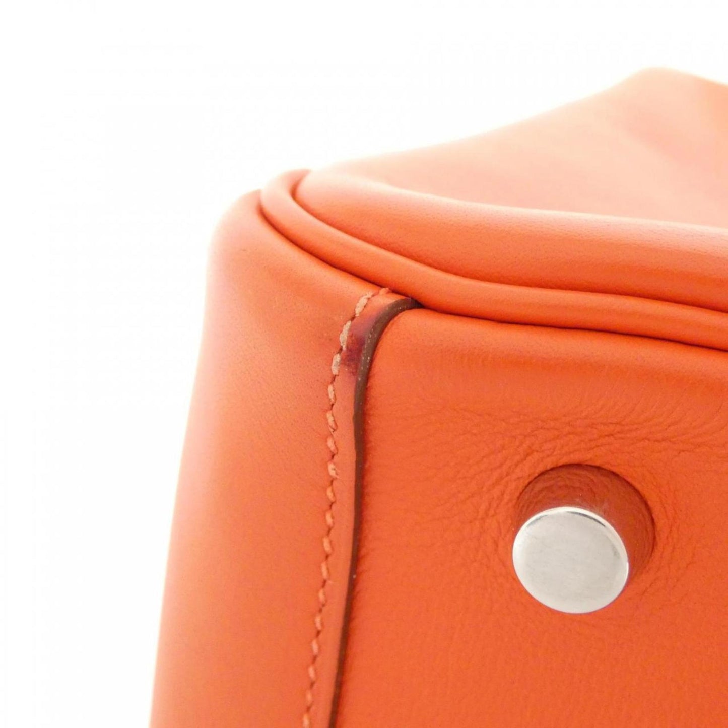 Hermès Orange Leather Lindy