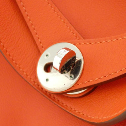 Hermès Orange Leather Lindy