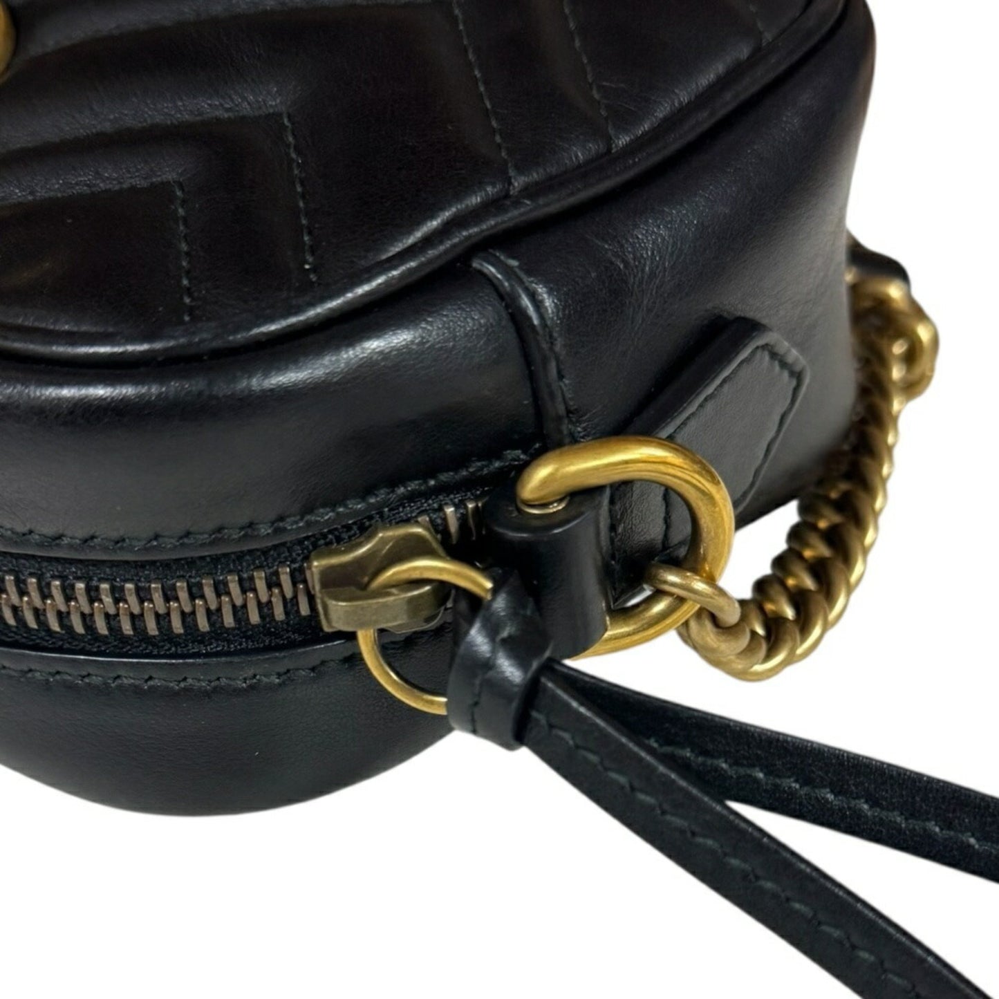 Gucci Black Leather Gg Marmont