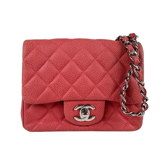 Chanel Pink Leather Mini Flap Bag