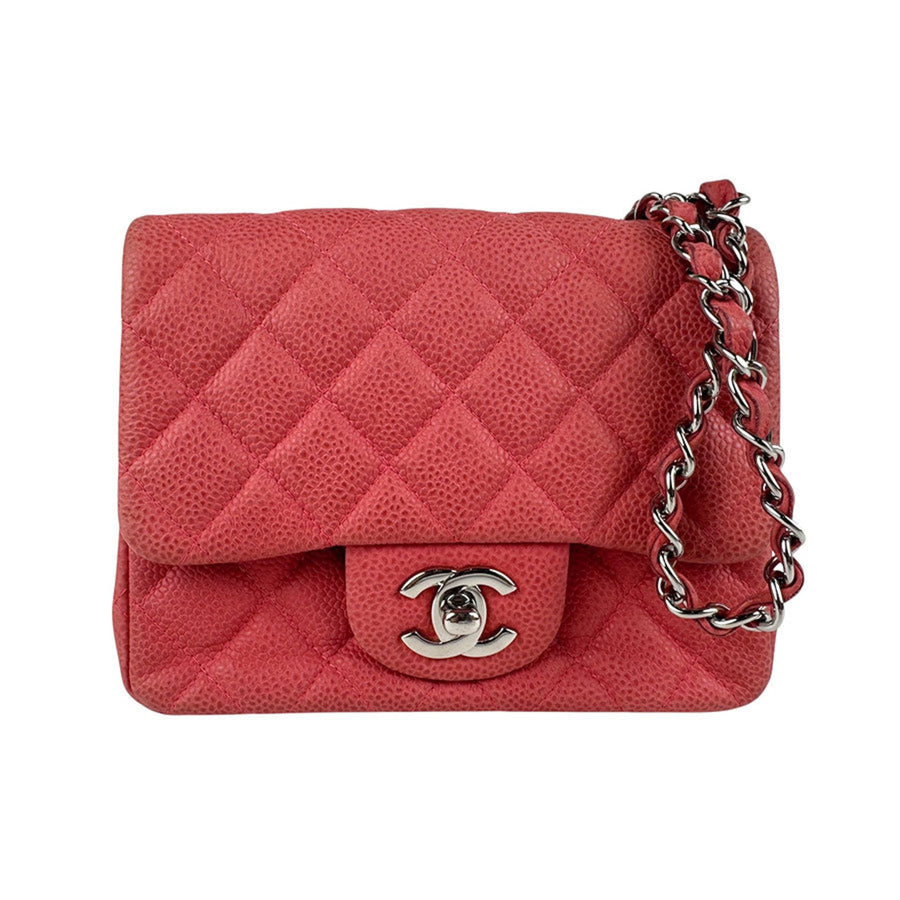 Chanel Pink Leather Mini Flap Bag
