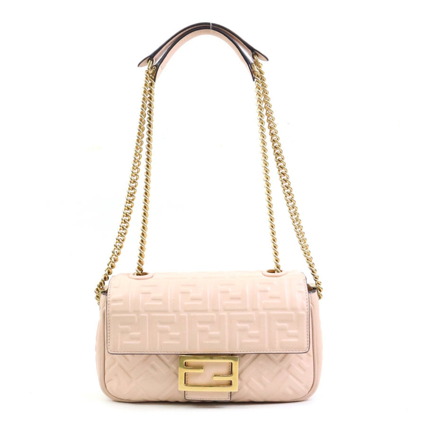 Fendi Pink Leather Baguette